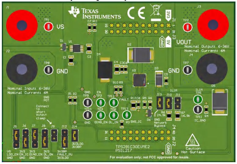 Texas Instruments TPS281C30EVM Evaluierungsboard